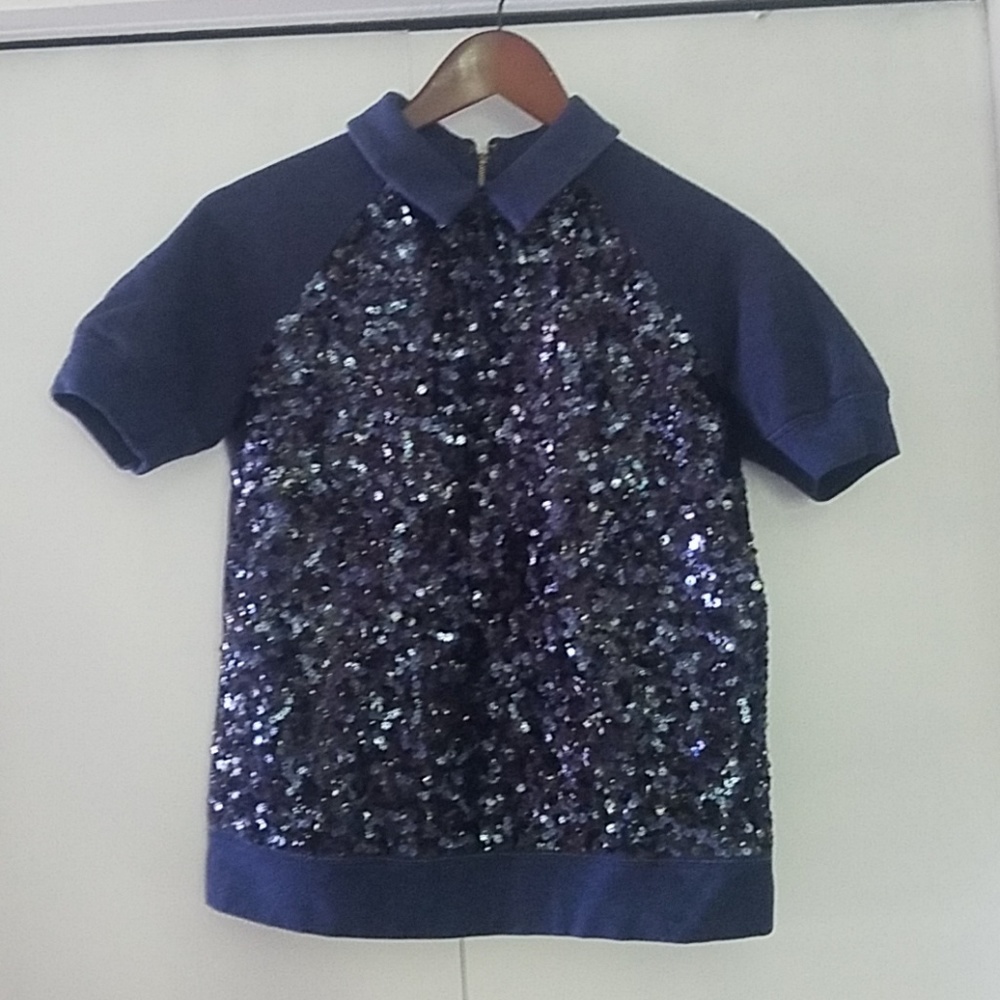 Beautiful sequin Kate Spade Peter pan sweater top
